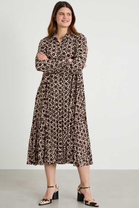 Abito in jersey stampato