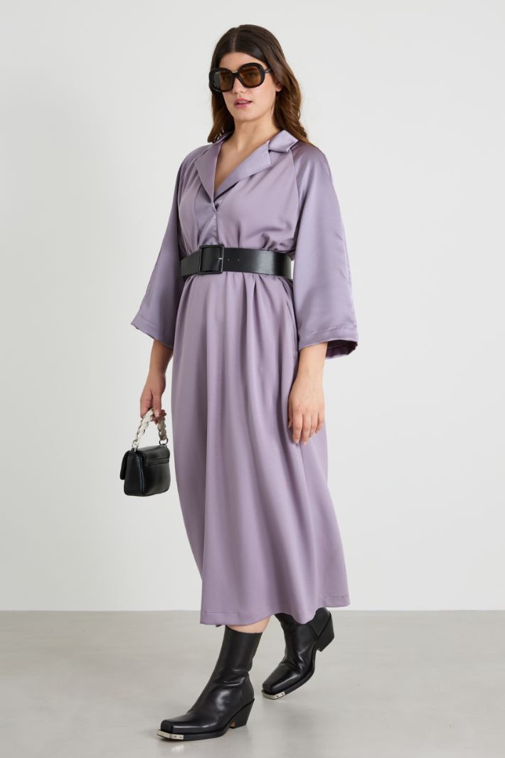 Long jersey and satin dress Intrend