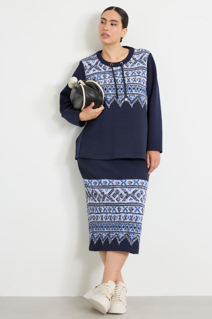 Gonna in jersey jacquard