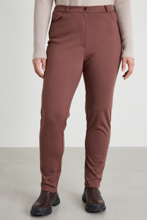 Pantaloni slim in jersey