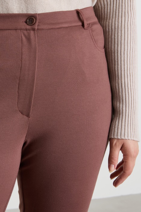 Pantaloni slim in jersey