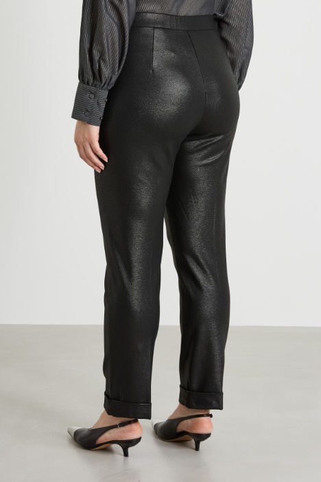 Pantaloni in jersey lamé