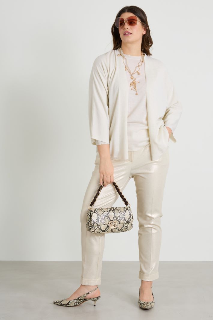Pantaloni in jersey lamé Intrend