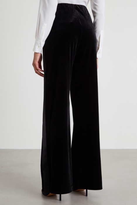 Pantaloni in jersey di velluto