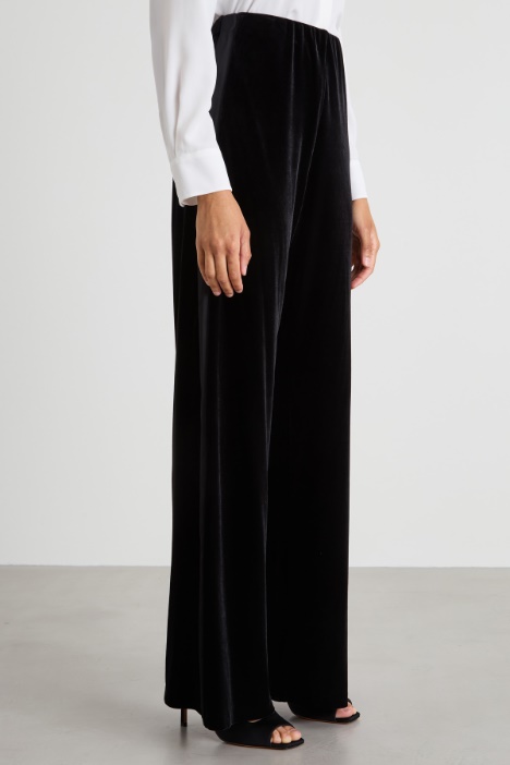 Pantaloni in jersey di velluto