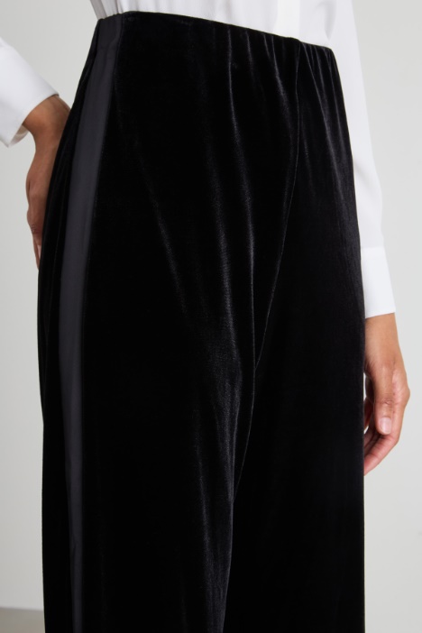 Pantaloni in jersey di velluto
