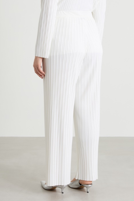 Pantaloni in jersey plissè
