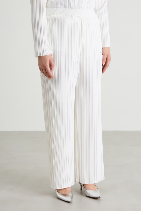 Pantaloni in jersey plissè