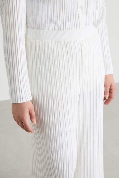 Pantaloni in jersey plissè
