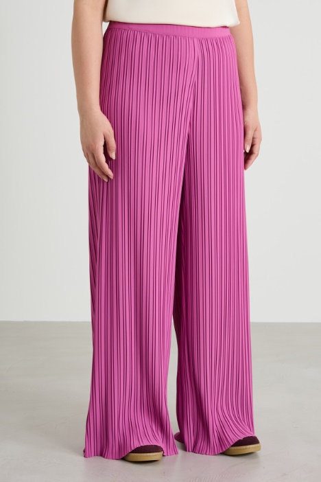 Pantaloni in jersey plissè