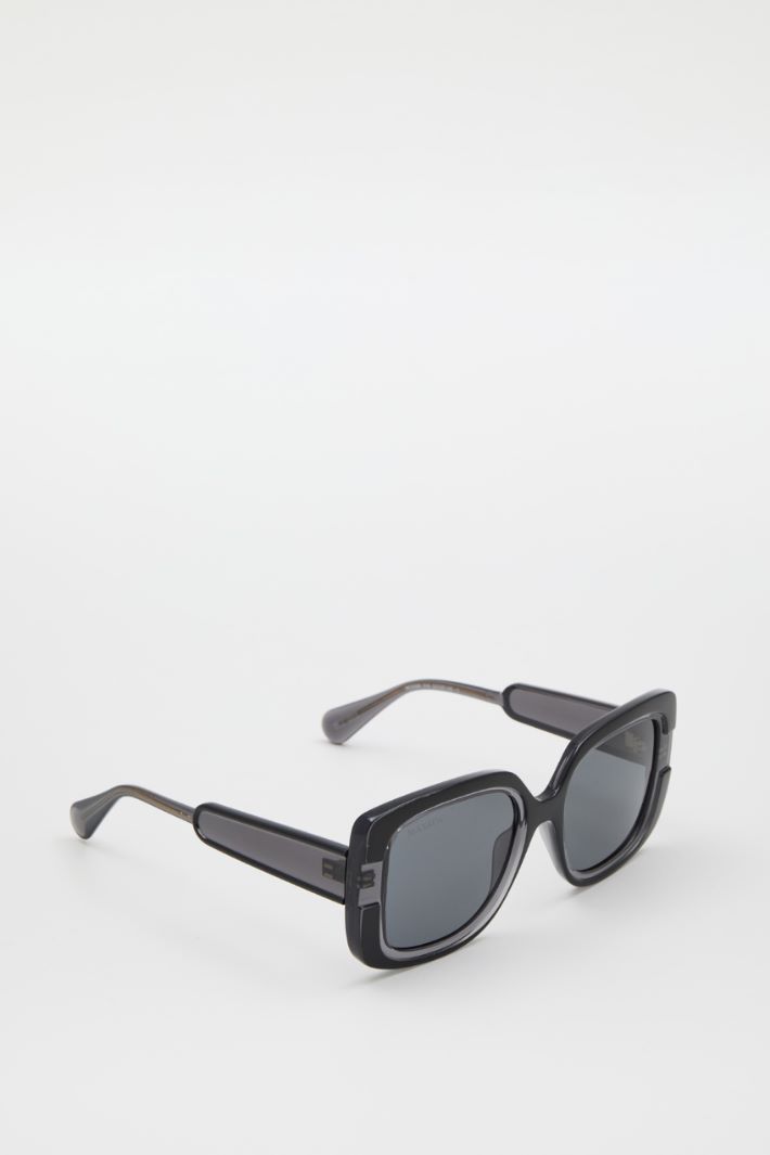 Oversized glasses with bas reliefs Intrend - 3