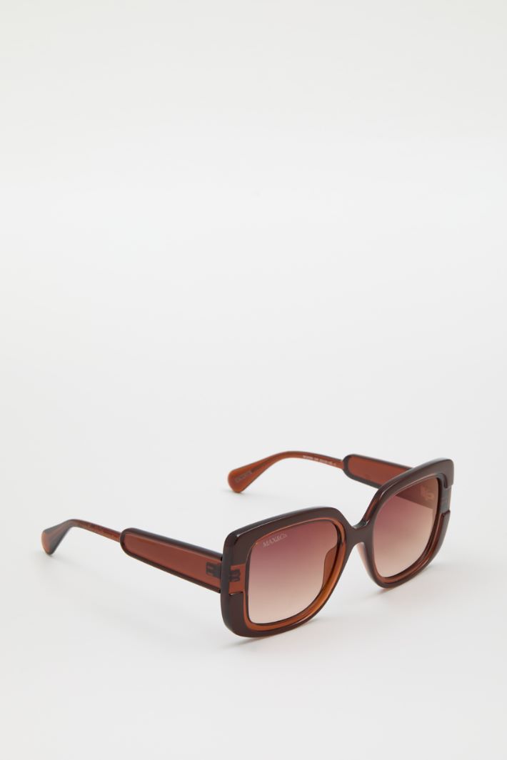 Oversized glasses with bas reliefs Intrend - 3