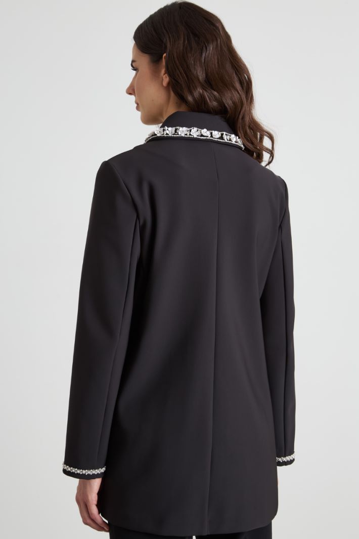 Jersey coat with embroidery Intrend - 4