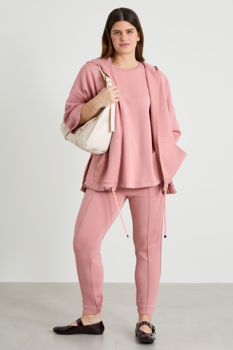 Jersey and satin T-shirt Intrend