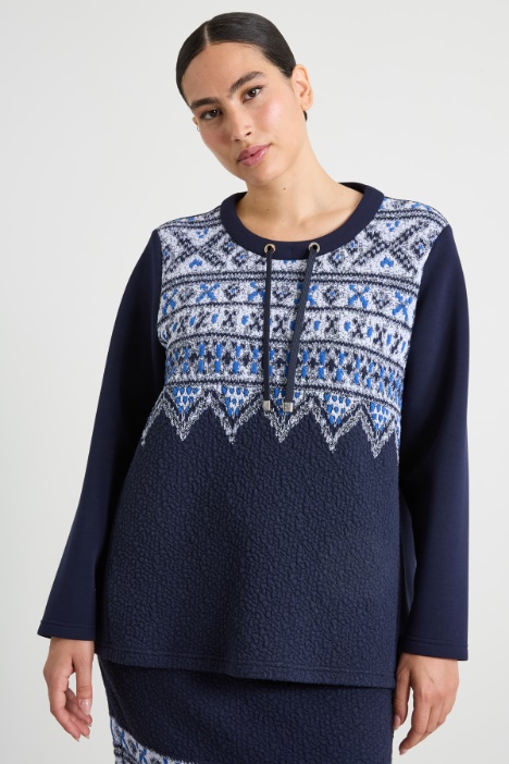 Jacquard jersey sweatshirt Intrend