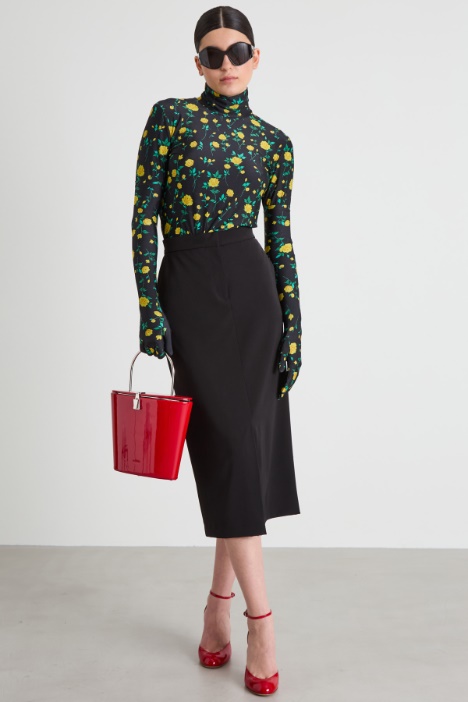 Mock polo neck with gloves Intrend