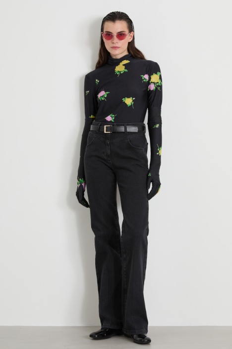 Mock polo neck with gloves Intrend