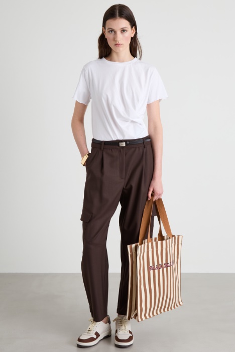 Draped cotton T-shirt Intrend
