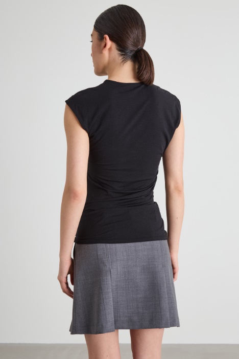 T-shirt con arricciatura