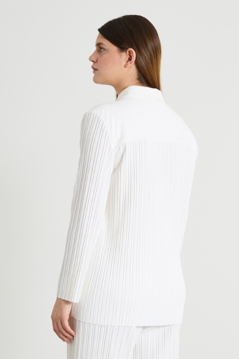 Camicia in jersey plissé