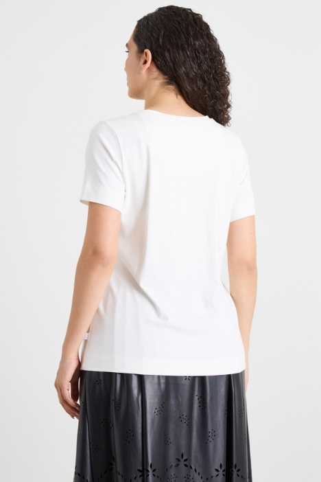 T-shirt in jersey con stampa