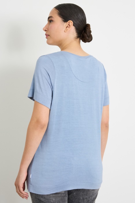 T-shirt in jersey con stampa