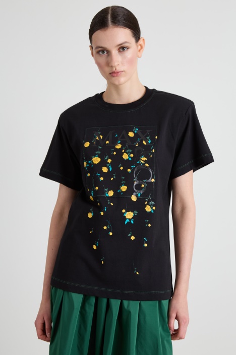 T-shirt in cotone con patch  Intrend