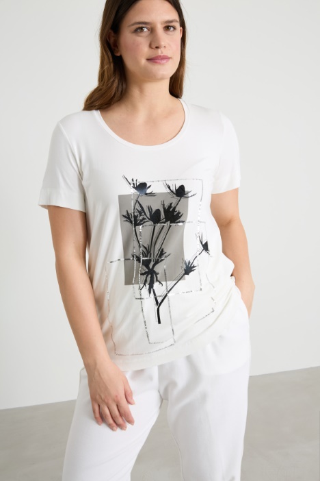 Jersey T-shirt with embroidery Intrend