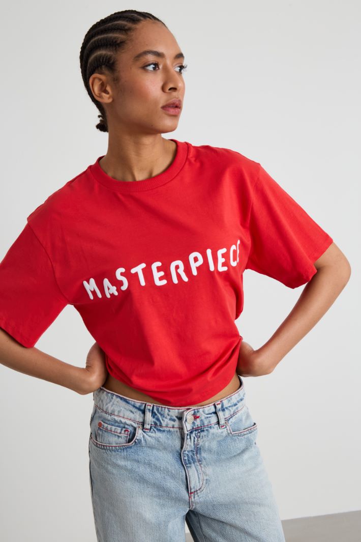 T-shirt boxy con stampa Intrend