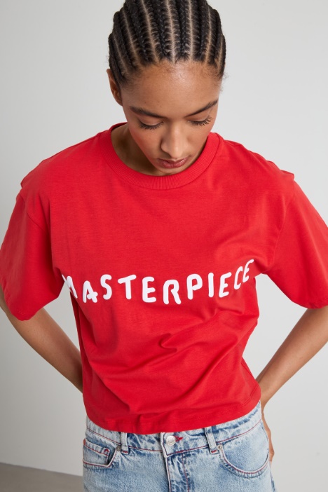 Camiseta boxy con estampado