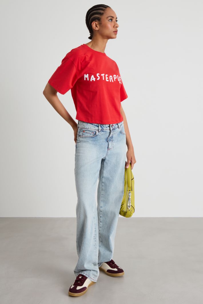 T-shirt boxy con stampa Intrend - 3