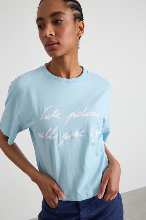 T-shirt boxy con stampa