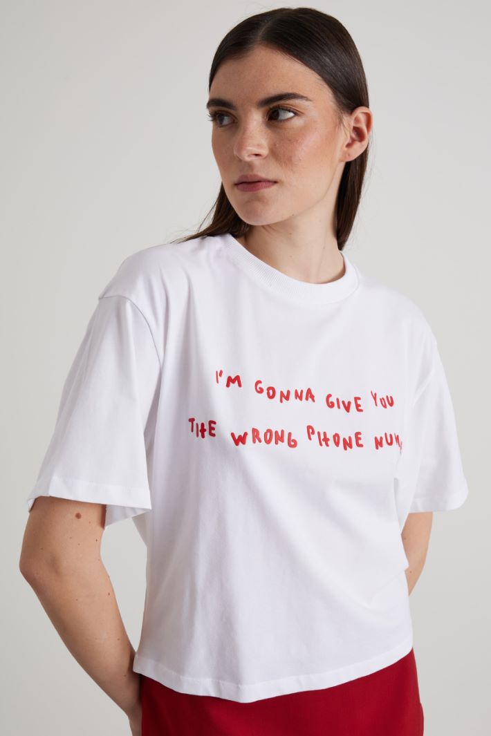 T-shirt boxy con stampa Intrend