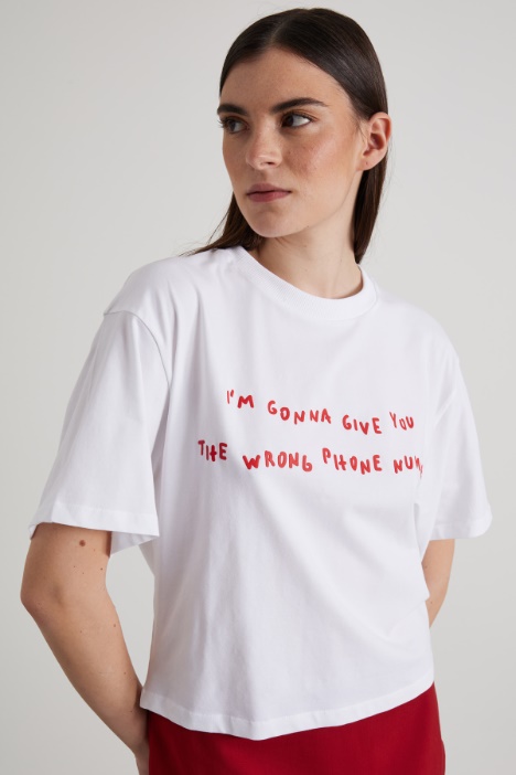 T-shirt boxy con stampa Intrend
