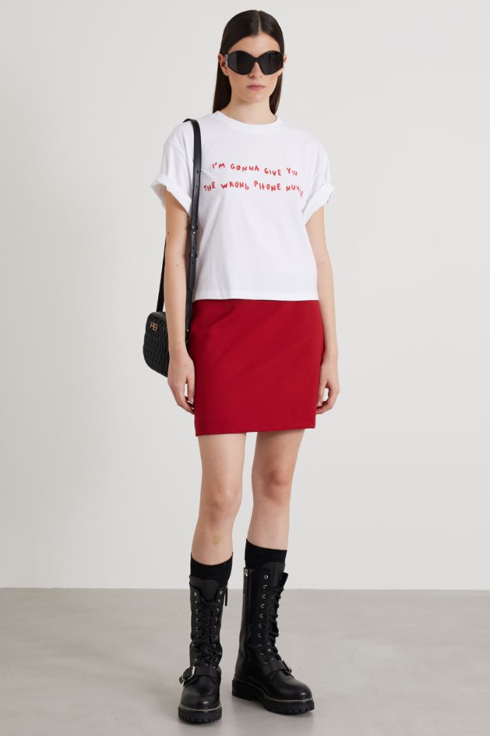 T-shirt boxy con stampa Intrend - 3