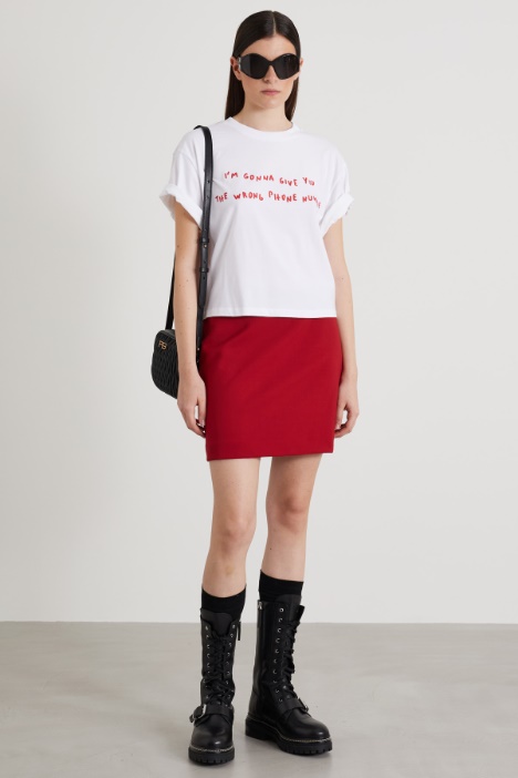 T-shirt boxy con stampa Intrend