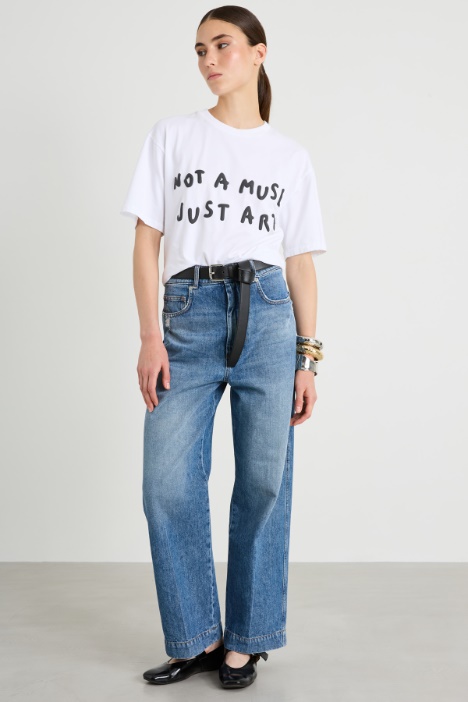 T-shirt boxy con stampa Intrend