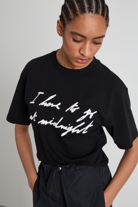 Camiseta boxy con estampado