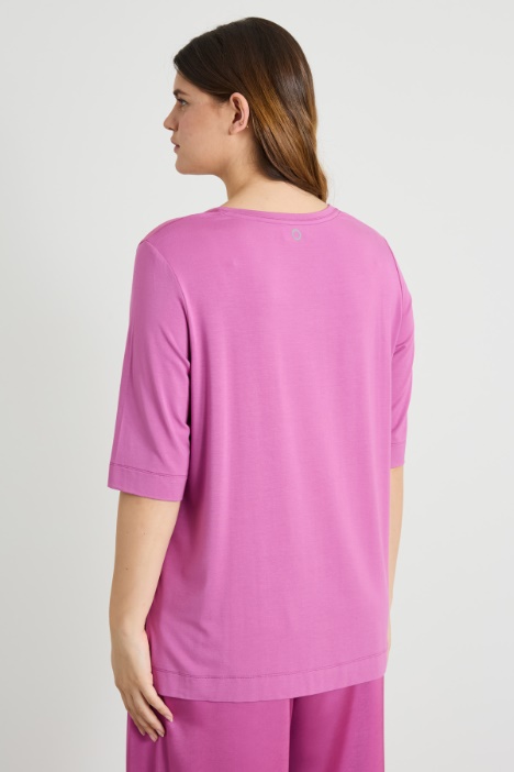 Camiseta de punto y seda