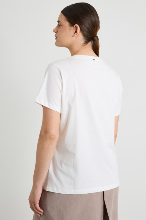 T-shirt in jersey con stampa