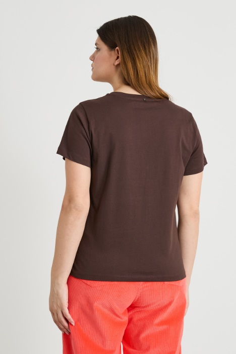 T-shirt in jersey con stampa