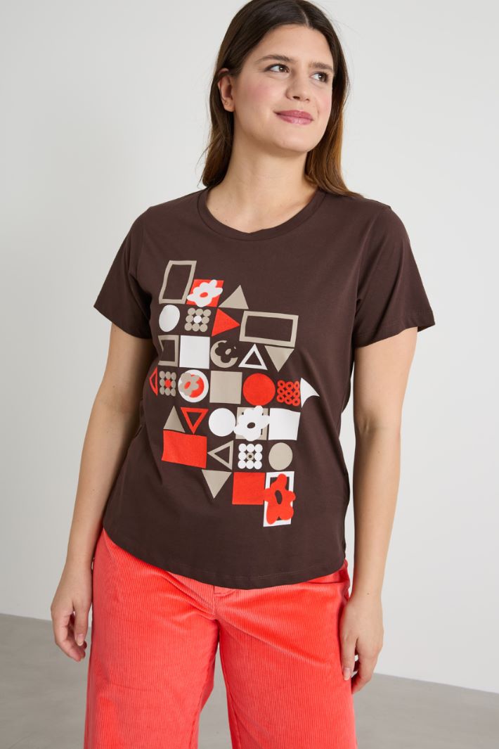 Camiseta de punto con estampado Intrend