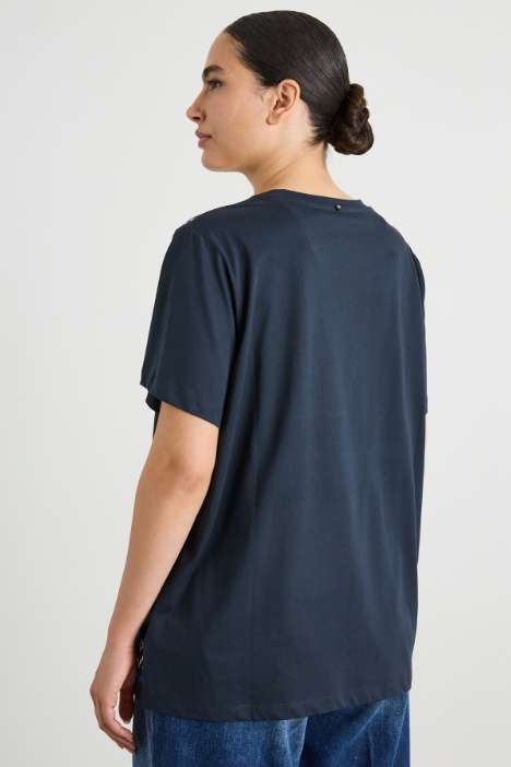 T-shirt in jersey con stampa