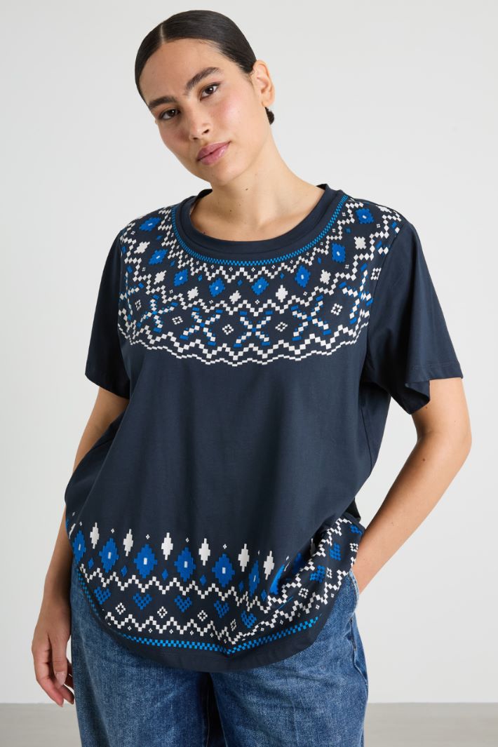 Camiseta de punto con estampado Intrend
