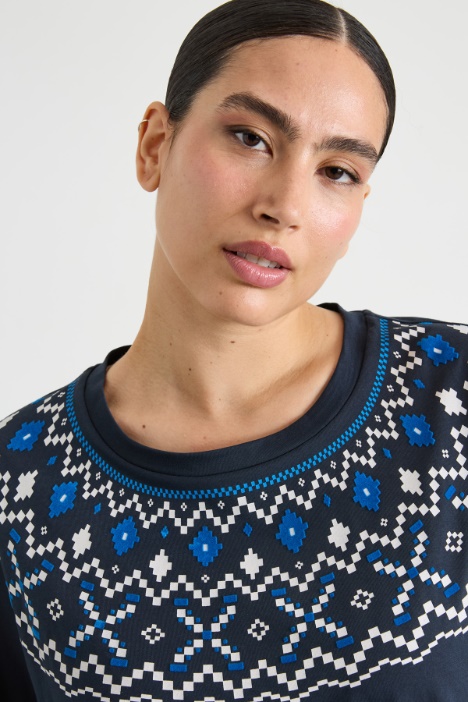 T-shirt in jersey con stampa