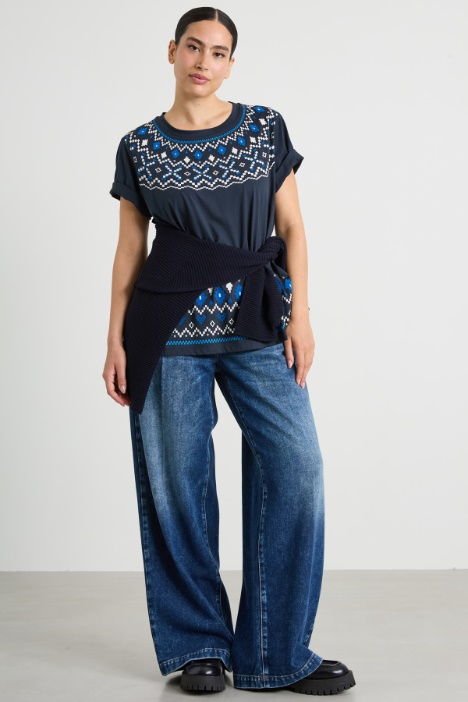 Camiseta de punto con estampado Intrend