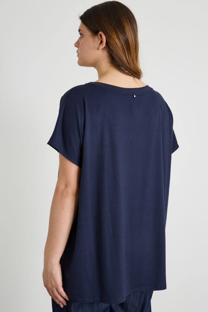 Satin and jersey T-shirt Intrend - 2