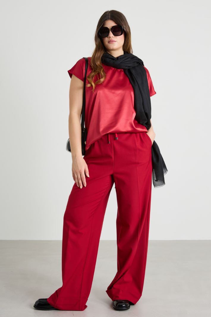 Satin and jersey T-shirt Intrend - 3