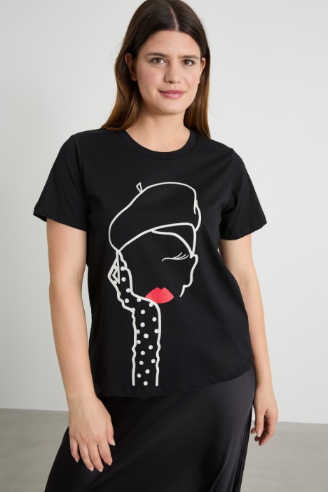 T-shirt con stampa Intrend
