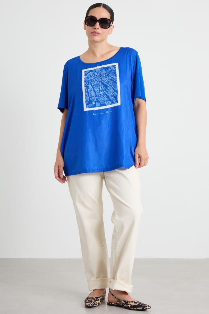 Camiseta de satén y punto Intrend - 3